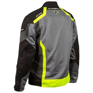 Blouson Dakar pour Homme Manches Longues Respirant Maille Imperméable Moto Course Gris Jaune Néon Color Block Toutes Saisons - Product Image 6