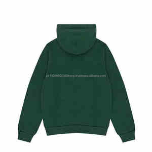Sudadera con Capucha Unisex de Algodón, Suave, Informal, para Invierno, Estilo Urbano, Diseño Sólido con Cuello de Doble Capa Tejido a Crochet - Product Image 3