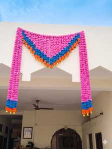 Guirnalda de Flores Artificiales de Caléndula para Puerta, Decoración de Entrada para Bodas, Banafsha, Decoración Festiva para el Hogar - Product Image 6