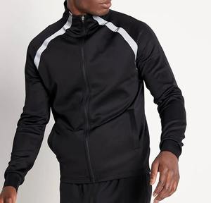 Men's Black Quick Dry Breathable Fleece Tracksuit Full <b>Zip</b> <b>Hooded</b> Sporty Jogging Suit Side Pockets Polyester/Cotton Winter Wear - Product Image 4