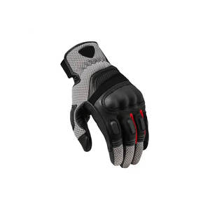 Gants de moto sportifs en cuir robustes, paume renforcée, protection des articulations, respirants, compatibles écran tactile - Product Image 2
