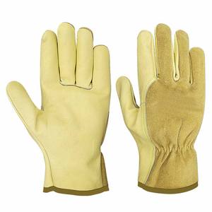 Guantes de Conducción de Cuero de Vaca de Primera Calidad, Resistentes a la Abrasión, para Jardinería y Uso Doméstico - Product Image 4