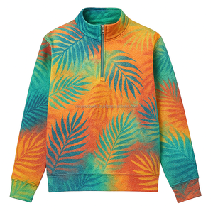 Sweat-shirt à capuche unisexe à demi-zip en polaire épais, confortable et élégant, doublure polaire douce, coupe-vent hiver, écologique, fitness - Product Image 2