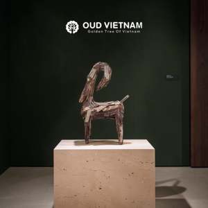 Handgefertigte Vietnamesische Agarholz-Gazelle-Figur AGF für Heimdekoration und Geschenkverkauf - Product Image 4