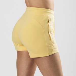 <b>Women</b> Solid Color High <b>Waist</b> Knitted Sport <b>Shorts</b> <b>Elastic</b> Drawstring Regular Fit Casual Style Breathable Green - Product Image 6