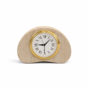 Reloj de Escritorio de Mármol de Lujo con Números Romanos y Detalles en Dorado para una Decoración Elegante de Oficina y Hogar, Reloj Clásico para Exhibición en Mesa - Product Image 3