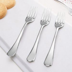 Ensemble de fourchettes à dîner en acier inoxydable, 6 pièces, poli miroir, résistant à la rouille, manche long, compatible lave-vaisselle - Product Image 4
