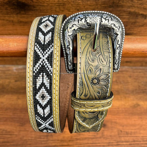 Cinturón con cuentas de cuero mecanizado a mano de diseñador de moda personalizado, hebilla de cuero genuino de aleación de Zinc de alta calidad, cinturones para hombres y mujeres - Product Image 3