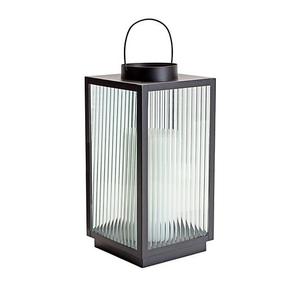 Lanterne vintage en verre noir et métal doré, porte-bougie pour décoration de table, lanternes pour intérieur - Product Image 6