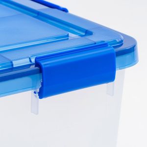 Set di 4 Contenitori per Organizzazione - Scatole Ermetiche in Plastica Trasparente con Coperchi, Impilabili e Resistenti per Casa, Garage e Organizzazione - Product Image 2