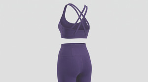 Bra and Shorts Set Halter Tight Fitting Short Top One Shoulder Bra <b>Women</b> Casual Fitness <b>Trousers</b> Accept OEM Service Gym Clothing - Product Image 5