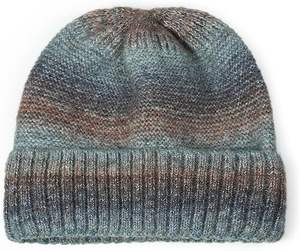 Bonnet unisexe tendance en polyester et rayonne tricoté, effet tie-dye multicolore, avec revers et patch logo, vente en gros sur mesure - Product Image 6