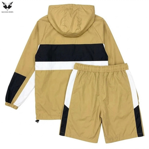 Nouveauté : Ensembles coupe-vent en polyester de haute qualité, veste et short patchwork multicolores, survêtements de jogging personnalisables avec logo - Product Image 2