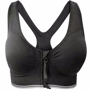 Soutiens-gorge de sport et de yoga grande taille respirants à logo frontal, haute performance, les plus vendus en gros - Product Image 2
