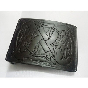 Nueva Hebilla de Cinturón Escocesa con Acabado Negro y Patrón Celta Entrelazado, Venta al por Mayor de Fábrica 2026 - Product Image 2