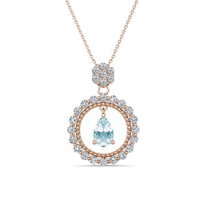 Collar con colgante de flor de plata de ley 2023 para mujer, joyería con piedras preciosas naturales, novedad de 925 - Product Image 1