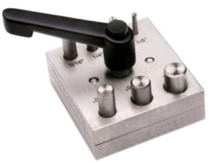 <b>Iron</b> Jewelry Disc Cutter Set of <b>7</b> with Lever and Irregular Shape Mold for DIY Tools SUNTOOLS/STIPL - Product Image 1