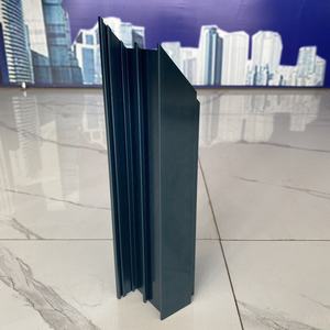 Système de porte en aluminium Shalumi série 6000 avec profil en T finition bleu cobalt, services de découpe/soudure OEM/ODM pour la décoration intérieure - Product Image 5