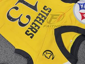 Ensemble de maillots de football pour hommes Steelers, col en V, manches courtes, sublimé, haute qualité, séchage rapide, 100% polyester, toutes saisons - Product Image 5