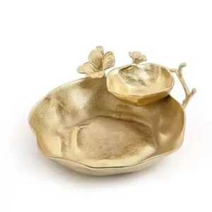 Corbeille à fruits, panier à pain, plateau de service en acier inoxydable de luxe, perforé, à bord festonné, design zen asiatique, léger - Product Image 5