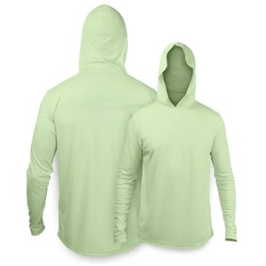 Unisex Light Blue Casual Hooded Long Sleeve Moisture Wicking Breathable Quick Dry UV Protection Polyester Athletic Summer <b>Top</b> - Product Image 5