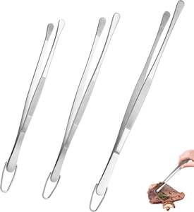 3 pinces à épiler dentelées de précision durables en acier inoxydable, pinces de cuisine pour manucure, marque UBI, logo personnalisé - Product Image 1