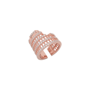 Colosseum Inspired Architectural Wrap <b>Ring</b> in Sterling Silver Modern Impossible Design <b>Statement</b> <b>Ring</b> with Sculptural Landmark - Product Image 5