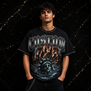 เสื้อยืดคอกลมลายกราฟิกประดับเพชร Glory Custom ผ้าเจอร์ซีย์คอตตอน 100% เนื้อผ้านุ่ม สไตล์วินเทจใหม่ แขนสั้น สำหรับทุกเพศ - Product Image 4