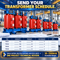 Transformateur sec pour projet de distribution d'énergie, 30-2500 kVA, 10 kV, 400 V, triphasé, non excité, régulateur de tension élévateur
