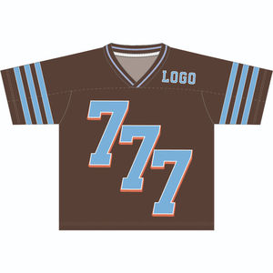 Camiseta de Fútbol Americano Personalizada al por Mayor de Alta Calidad con Logotipo Sublimado en Poliéster, Últimos Diseños para Hombre - Product Image 5