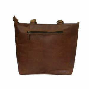 Sac fourre-tout surdimensionné en cuir et denim brodé géométrique pour homme, vente en gros, sacs à main de luxe personnalisés pour l'automne - Product Image 5