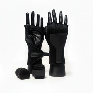 Guantes Interiores de Boxeo con Logotipo Personalizado, Medios Dedos, Material PU, Cierre Ajustable con Gancho y Bucle, Acolchado de Gel, Protección para Nudillos, Todas las Tallas y Colores - Product Image 6