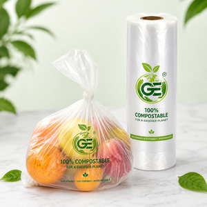 Sacs de courses écologiques biodégradables pour fruits et légumes GE Grocery Covers, en amidon de maïs, pour supermarchés. - Product Image 3