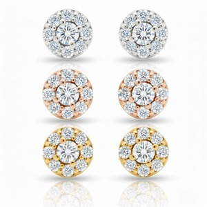 ต่างหูเพชรทรงกลม 0.60 กะรัต เพชรเลี้ยงในห้องปฏิบัติการ ประดับด้วยเพชรรอบๆ ตัวเรือนทอง 14K รับรองโดย IGI สำหรับผู้หญิง ของขวัญสำหรับงานปาร์ตี้ เครื่องประดับหรูหรา สง่างาม เหมาะสำหรับใส่ในชีวิตประจำวัน - Product Image 5