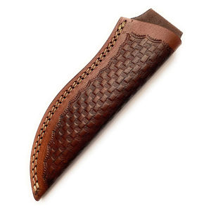 Funda de cuero para cuchillo, funda para cuchillo de camping al aire libre, soporte para cuchillo de hoja fija, funda para cuchillo hecha a mano con presilla para cinturón, funda de cuero para cuchillo - Product Image 6