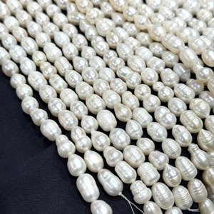 Perlas de agua dulce blancas, barrocas, sueltas, naturales y genuinas, en forma de patata, para la fabricación de joyería, a precio de mayoreo. - Product Image 4