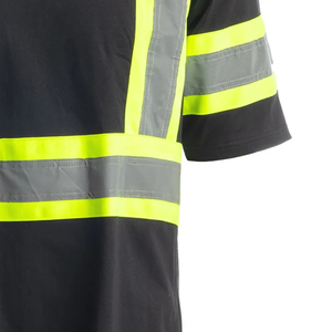 Camisetas de seguridad de alta visibilidad para hombre, manga corta, impermeables, cómodas, con tiras reflectantes, logotipo y talla personalizados. - Product Image 5