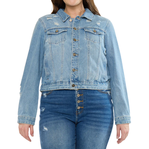 Chaqueta Vaquera para Mujer de Talla Grande al por Mayor, Tela Personalizable, Muestra Gratuita, la Mejor Calidad - Product Image 6