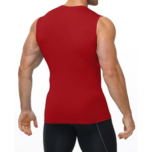 Top Quality Sleeveless Compression Shirt For <b>Men</b> <b>Stretch</b> Fit Quick Dry Running Fitness And Training - Product Image 2