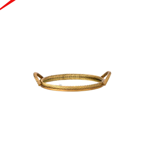 Plateau au fini antique attrayant, parfait pour la décoration de mariage, les cadeaux à domicile, le service en cuisine, avec poignées - Product Image 1