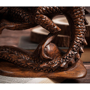 Decoración Tradicional China de Dragón de Madera, Escultura de Dragón al por Mayor, Adorno para el Hogar, Estatua de Dragón de Madera Hecha a Mano para Coleccionistas - Product Image 3