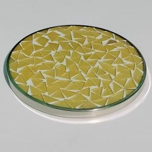 Handmade Indian Mosaic <b>Coaster</b> Newly Designed Shape Decorative <b>Table</b> <b>Coasters</b> 10x10cm 12mm Thickness for Home Decor Gifting - Product Image 1