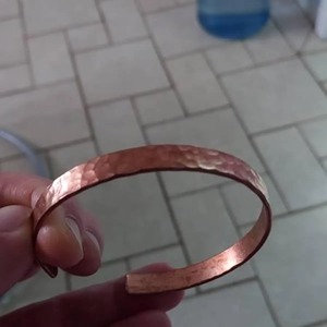 Belladec BI-WT734 Women's <b>Copper</b> Magnetic <b>Bangles</b> Natural <b>Copper</b> Handmade Personalization Embossed Design Promotional Gift Daily - Product Image 1