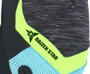 Gants de cyclisme Daizen Star à doigts entiers, respirants, enduits de polyuréthane, impression numérique, fermeture auto-agrippante, unisexe, noir et vert lime - Product Image 5