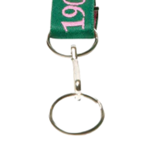 AKA Green & Pink Breakaway <b>Lanyard</b> with Detachable Buckle ID Badge Key Holder Neck Strap Black Pink Green <b>Polyester</b> <b>Lanyard</b> - Product Image 2