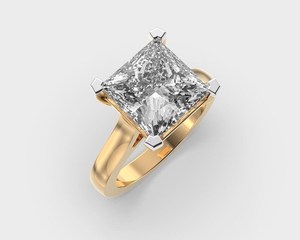 Anillo de Compromiso con Diamante Cultivado en Laboratorio, Corte Princesa, Color F, Claridad VS1, 1.00 Quilates, Certificado IGI, Oro Amarillo de 14k, Regalo para Mujer - Product Image 4