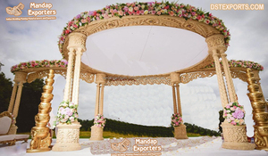 งานแต่งงานกลางแจ้ง ซุ้มทองสไตล์บอลลีวูด ซุ้มมหารานี สำหรับพิธีแต่งงานกลางแจ้ง ชายหาด งานแต่งงานอินเดีย ซุ้มมหารานี สหราชอาณาจักร - Product Image 3