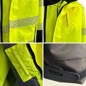 Chaleco de Seguridad de Alta Visibilidad para Hombre, Negro, Reflectante, con Cierre de Cremallera y Bolsillos - Product Image 6