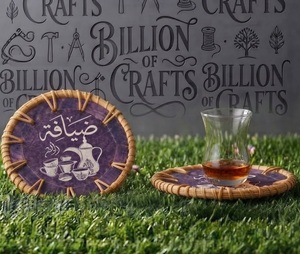 • Hot <b>Sale</b> Traditional Arabic <b>Tea</b> <b>Set</b> Illustration Enamel Coasters Wholesale - Product Image 2