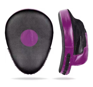 Mitaines de boxe en PU violet et noir avec fermeture auto-agrippante, équipement de protection respirant pour adultes unisexe - Product Image 1